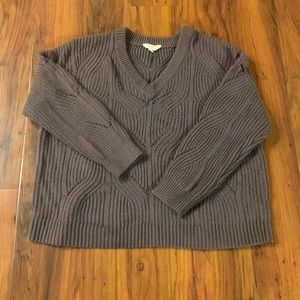 Purple Grey Cozy Sweater